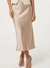 The Milano Satin Midi Skirt