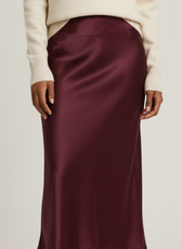The Milano Satin Midi Skirt