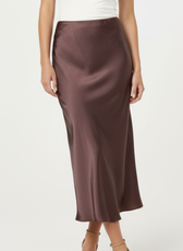 The Milano Satin Midi Skirt