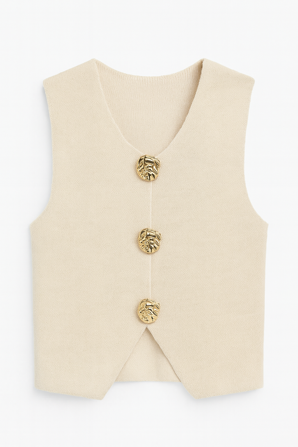 Valentina Gold Brooch Knitted Waistcoat