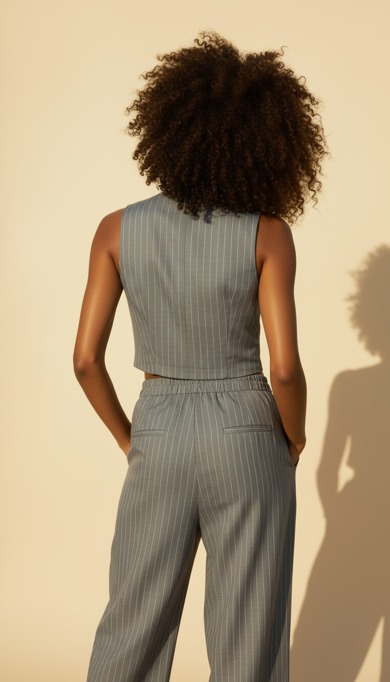 Milan Pinstripe Waistcoat & Trouser Suit Co-Ord