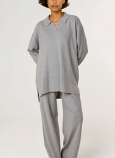 Rhea Open Collar Jumper & Trouser Knitted Set