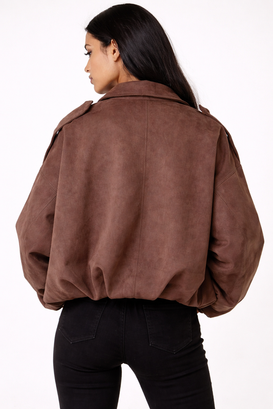 Florence Suedette Puffball Jacket