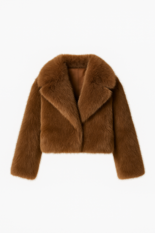 Elise Faux Fur Cropped Jacket