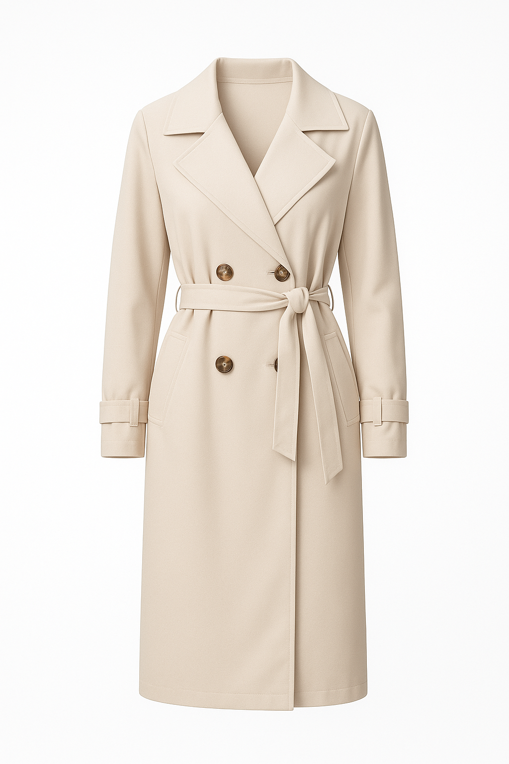 London Double Breasted Belted Trench Coat