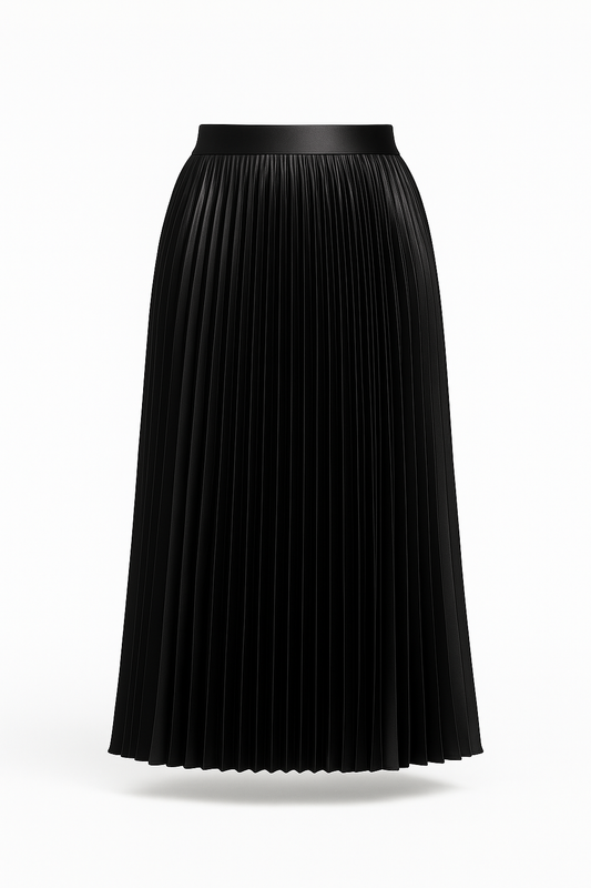 Siena Satin Pleated Maxi Skirt