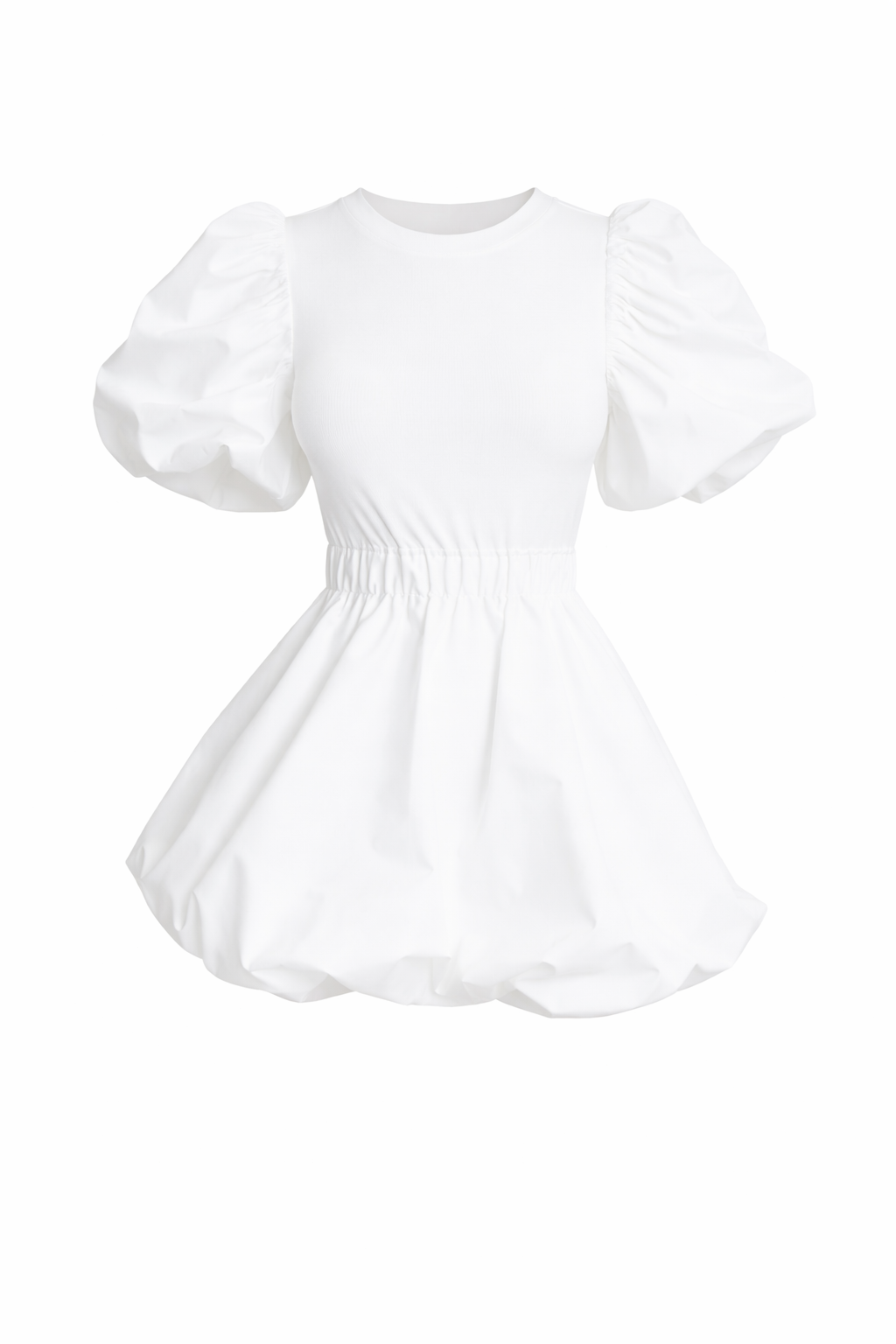 Milan Short Sleeve Puff Ball Dress
