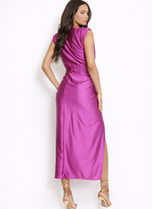 Monaco Plunge Neck Midi Dress