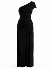 Santorini One Shoulder Ruched Maxi Dress