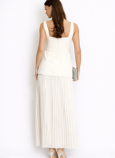 Milano Tailored Pleated Maxi Dress