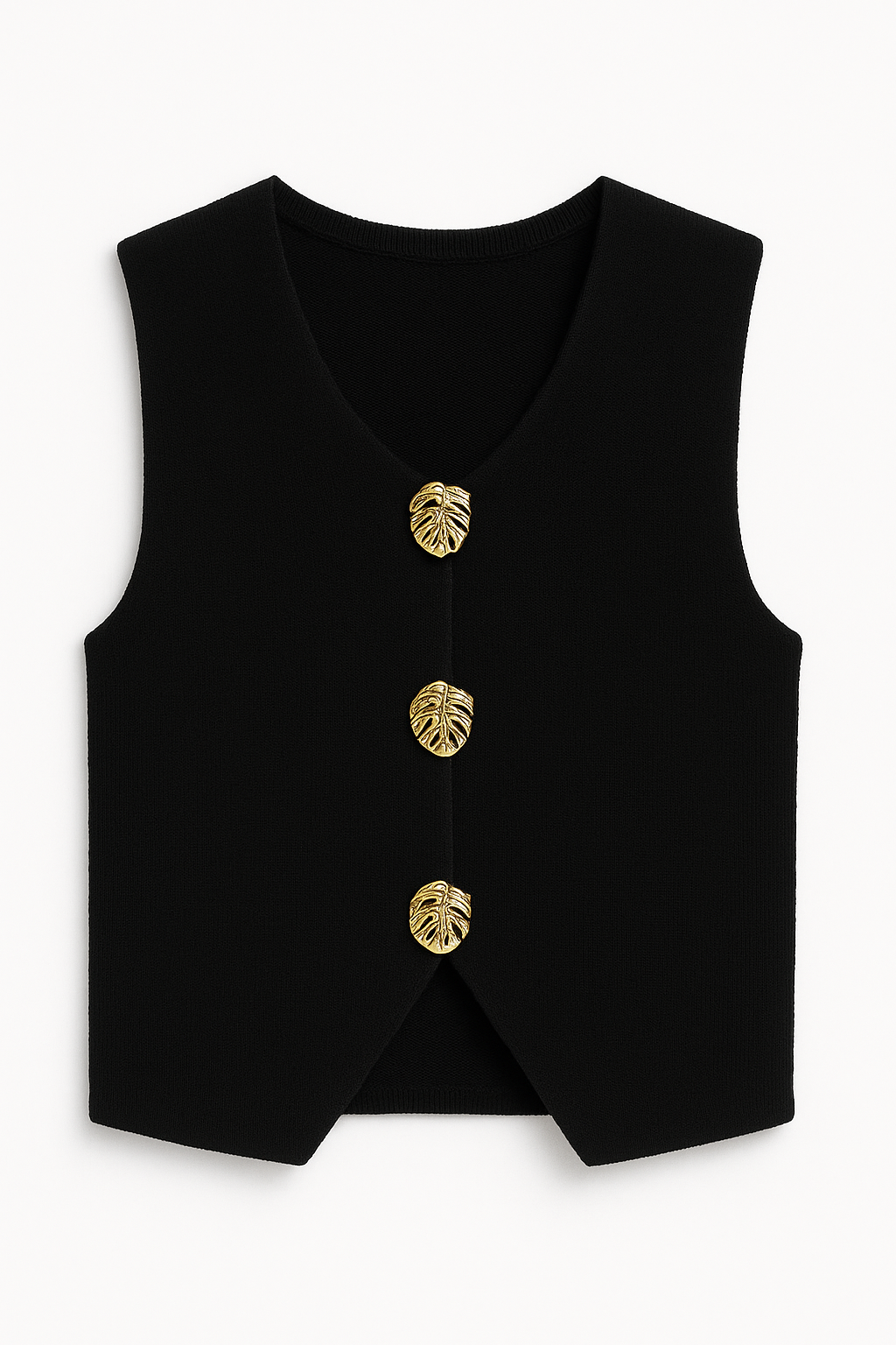 Valentina Gold Brooch Knitted Waistcoat