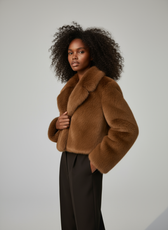Elise Faux Fur Cropped Jacket