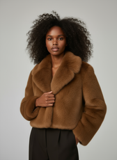 Elise Faux Fur Cropped Jacket