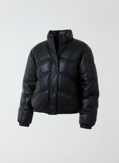 Vesper Puffer  PU Faux Leather Puffer Jacket