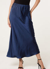 The Milano Satin Midi Skirt