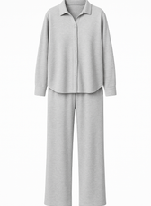 Rhea Open Collar Jumper & Trouser Knitted Set