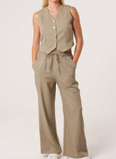 Milan Pinstripe Waistcoat & Trouser Suit Co-Ord