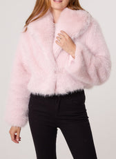 Elise Faux Fur Cropped Jacket