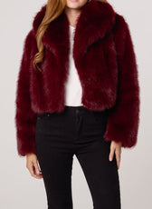 Elise Faux Fur Cropped Jacket