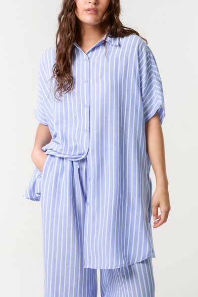 Monaco Oversized Pinstriped Shirt