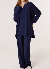 Rhea Open Collar Jumper & Trouser Knitted Set