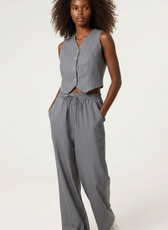 Milan Pinstripe Waistcoat & Trouser Suit Co-Ord